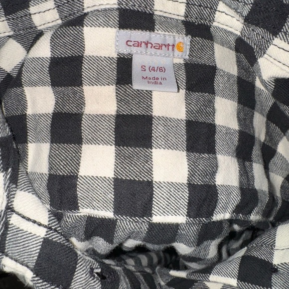 Carhartt Black and White Plaid Button Down Flannel - Picture 4 of 4